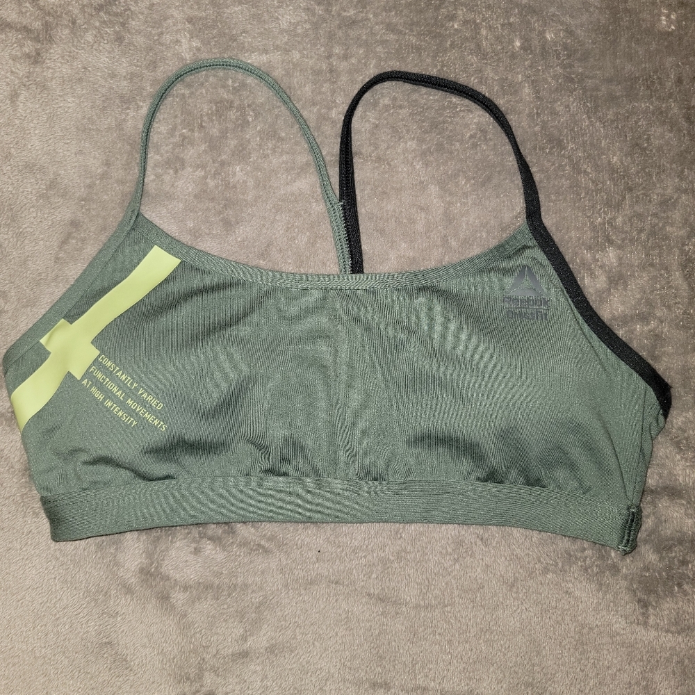 green reebok crossfit sports bra